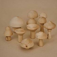 RADUGA GRËZ  | Wooden Mushrooms | Natural