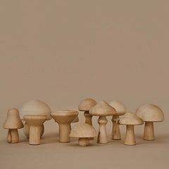 RADUGA GRËZ  | Wooden Mushrooms | Natural