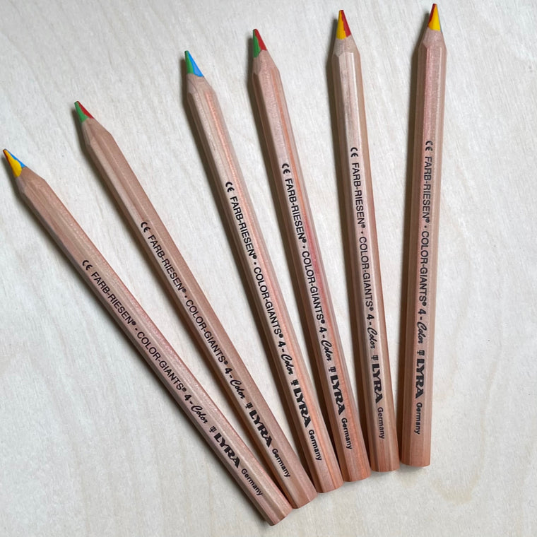 LYRA | Colour Giant Pencils | Individual 4-in-1 Rainbow