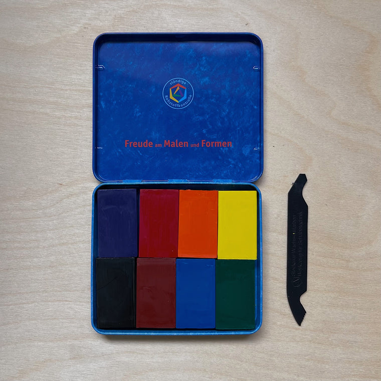 STOCKMAR |  Pure Beeswax Block Crayons | 8 Blocks in Tin | Sydney Mix
