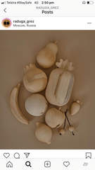 RADUGA GRËZ  | Wooden Fruits Set | Natural