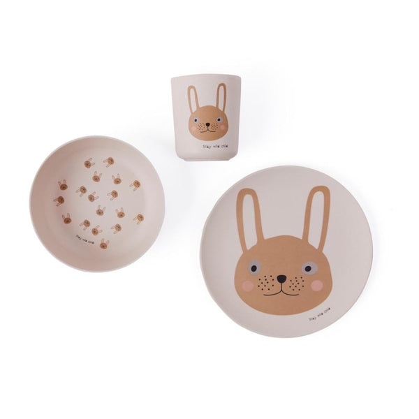 OYOY | Rabbit Bamboo Tableware Set
