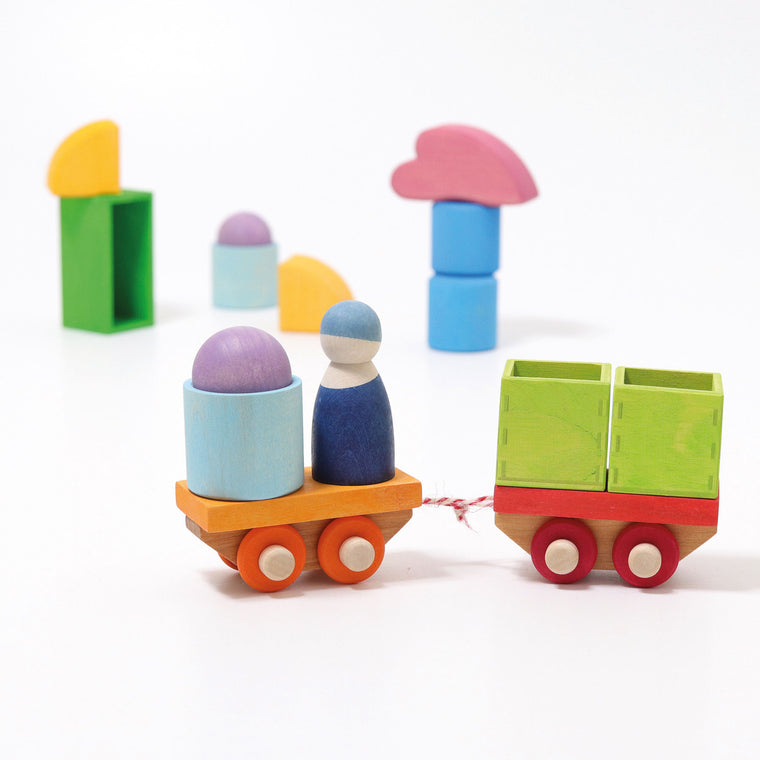 GRIMM'S I  Wooden Train Building Set