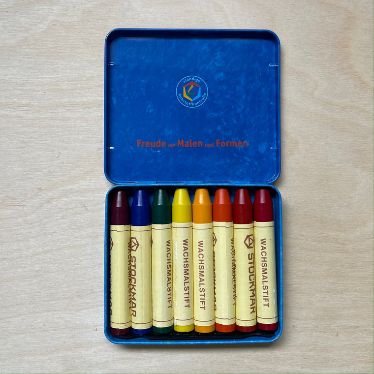 STOCKMAR |  Pure Beeswax  Crayons | 8 Sticks in Tin | Waldorf Mix