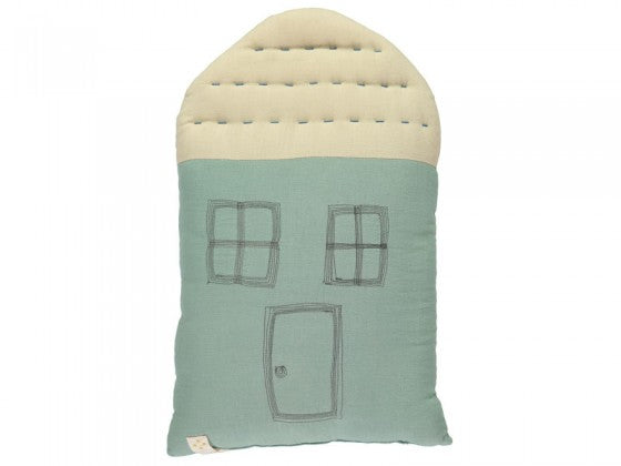 CAMOMILE LONDON  | Midi House Cushion | Light Teal + Stone