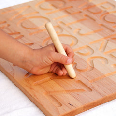 TREASURES FROM JENNIFER | Wooden Alphabet Tracing Board | Upper Case And Lower Case